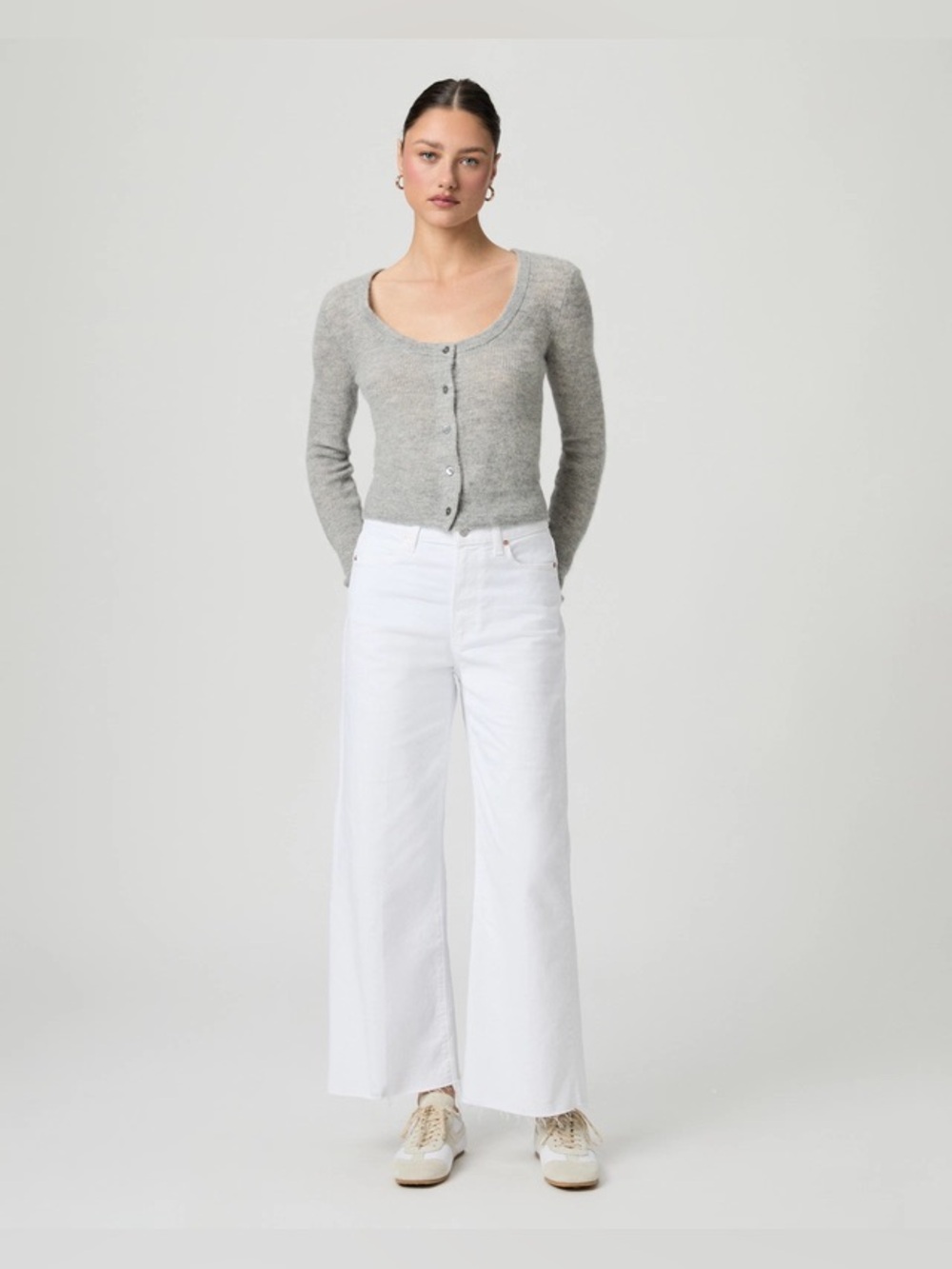 Nwt Paige Crisp White Anessa Wide Leg super comfortableb 31inches jeans